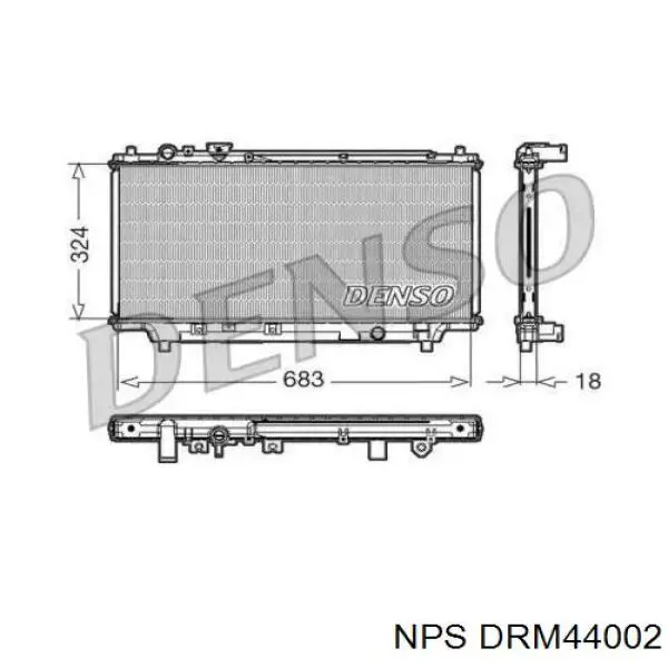 Radiador refrigeración del motor DRM44002 NPS