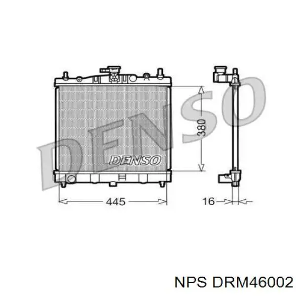 Radiador refrigeración del motor DRM46002 NPS