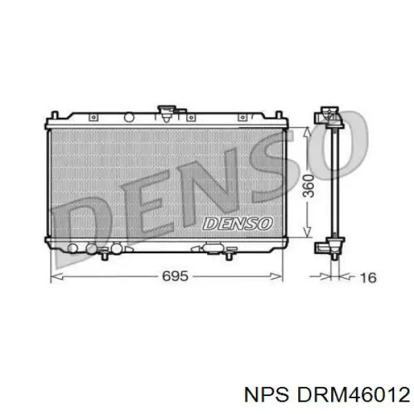 Radiador refrigeración del motor DRM46012 NPS