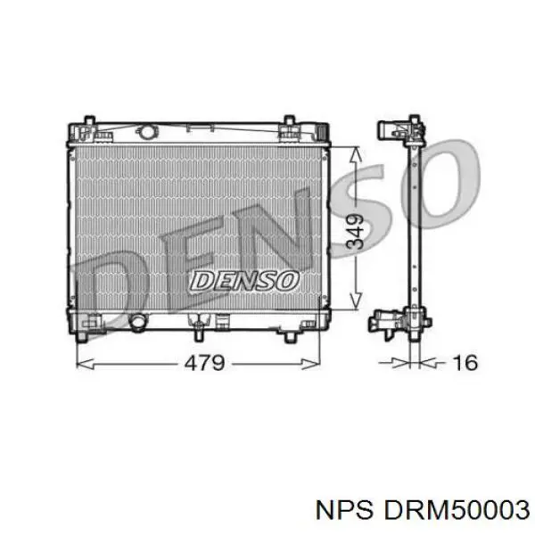 Radiador refrigeración del motor DRM50003 NPS