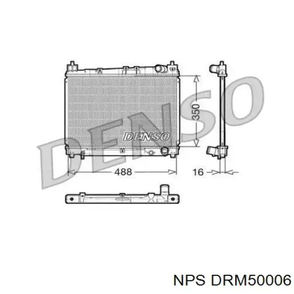 Radiador refrigeración del motor DRM50006 NPS