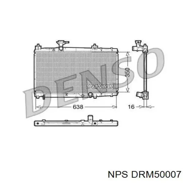 Radiador refrigeración del motor DRM50007 NPS