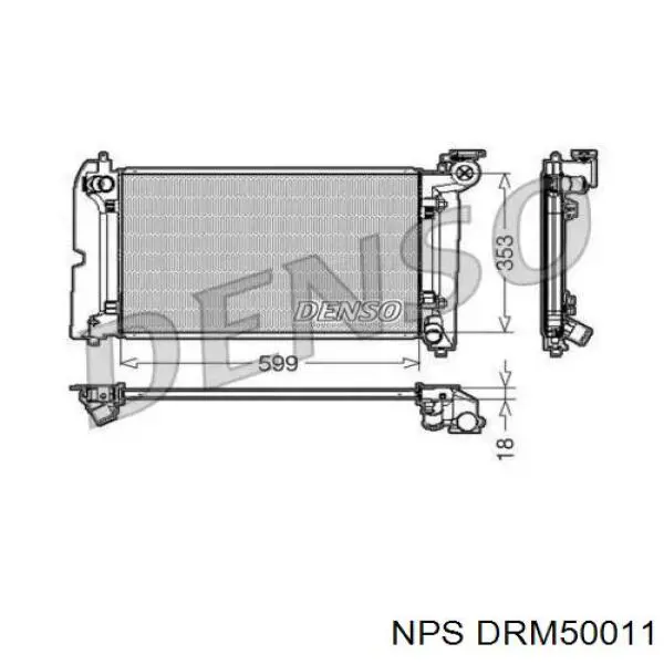 Radiador refrigeración del motor DRM50011 NPS