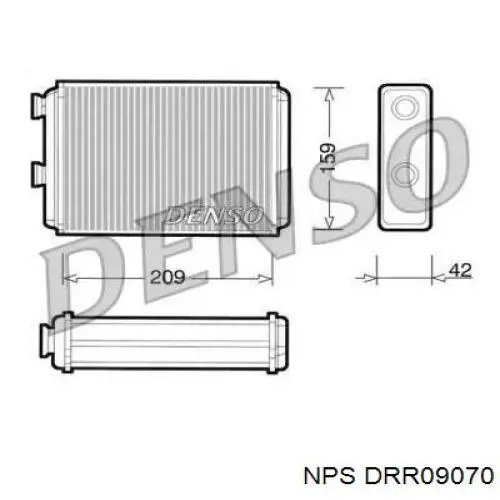 Радиатор печки DRR09070 NPS