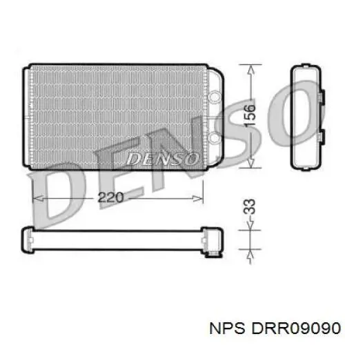 Радиатор печки DRR09090 NPS