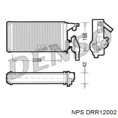 Радиатор печки DRR12002 NPS