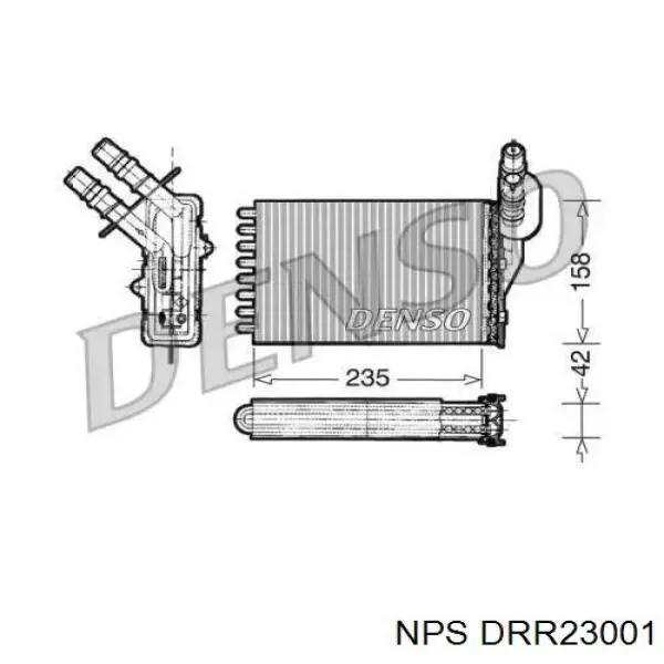 Радиатор печки DRR23001 NPS