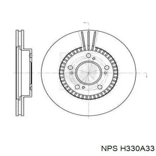 Передние тормозные диски H330A33 NPS