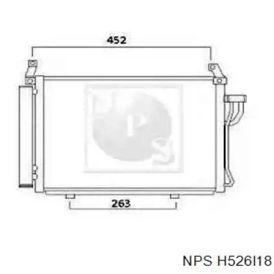 Радиатор кондиционера H526I18 NPS