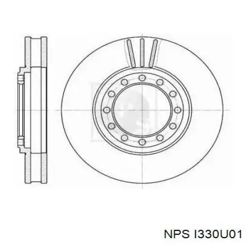 Передние тормозные диски I330U01 NPS