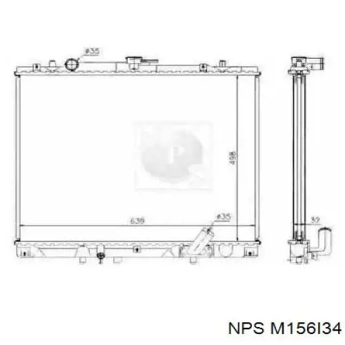 M156I34 NPS radiador de esfriamento de motor