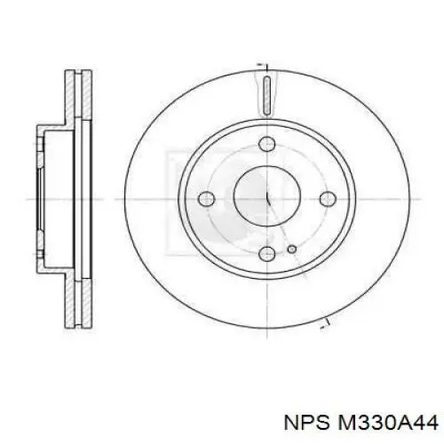 Передние тормозные диски M330A44 NPS