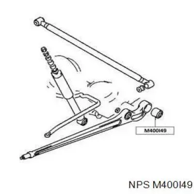 Сайлентблок заднего продольного рычага передний M400I49 NPS