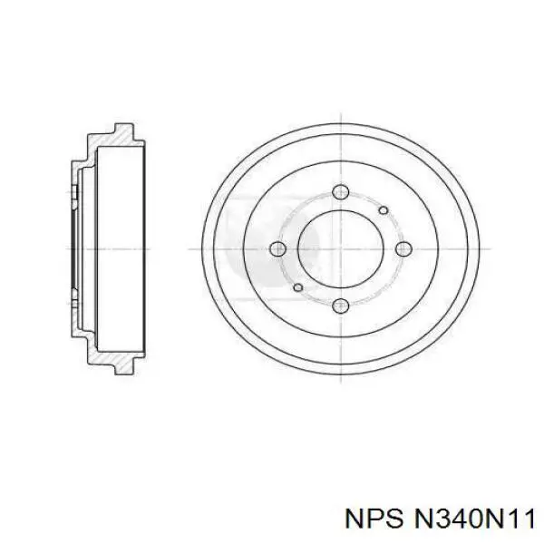 Тормозной барабан N340N11 NPS