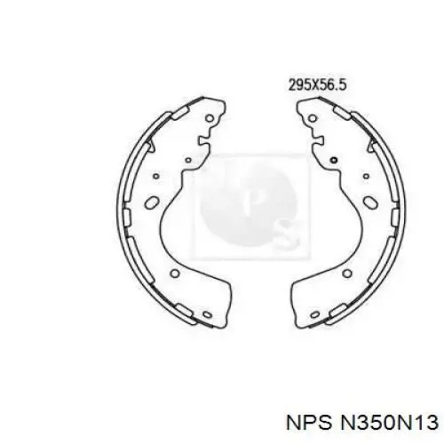 Задние барабанные колодки N350N13 NPS