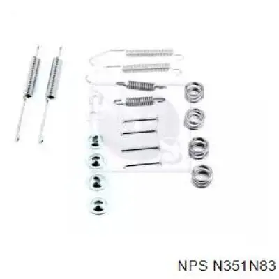 N351N83 NPS kit de montagem das sapatas traseiras de tambor