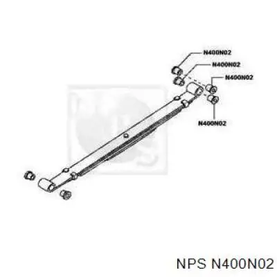 Сайлентблок задней рессоры задний N400N02 NPS