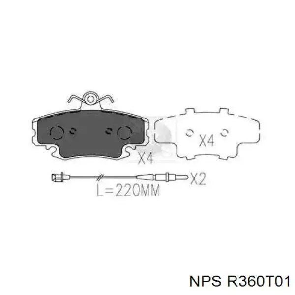 Передние тормозные колодки R360T01 NPS