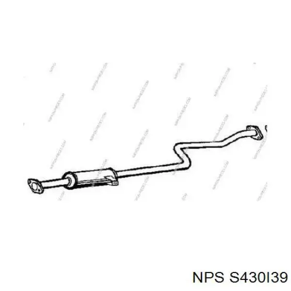 Центральная часть глушителя S430I39 NPS