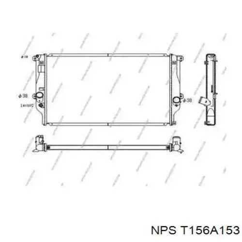 Радиатор T156A153 NPS