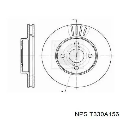 Передние тормозные диски T330A156 NPS