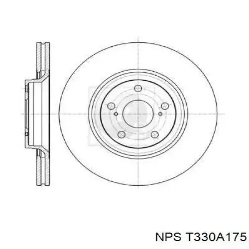 Передние тормозные диски T330A175 NPS