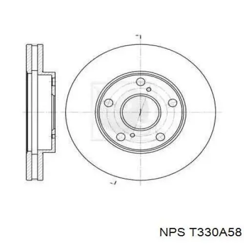 Передние тормозные диски T330A58 NPS