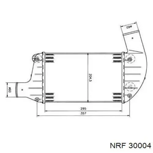 Радиатор интеркуллера на Fiat Coupe FA/175