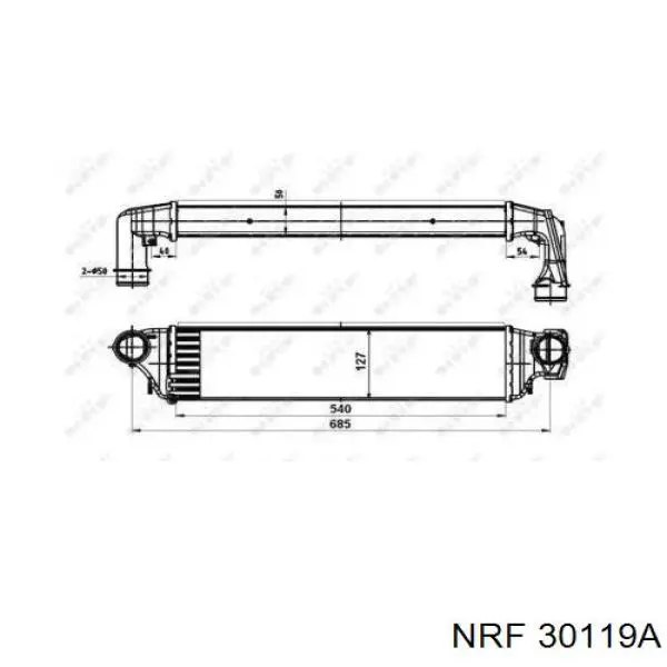 30119A NRF radiador de intercooler