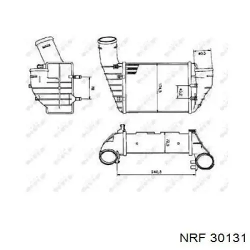 Радиатор интеркуллера NRF 30131