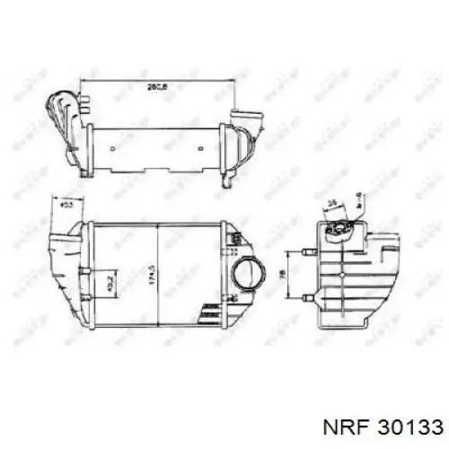 Радиатор интеркуллера NRF 30133