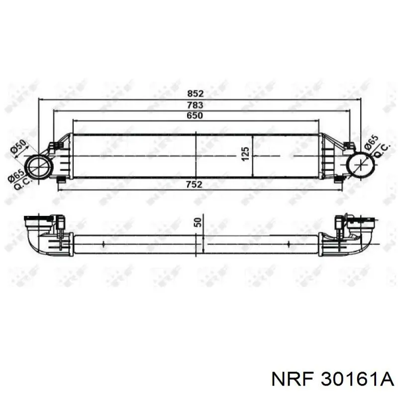 30161A NRF Охладитель наддувочного воздуха
