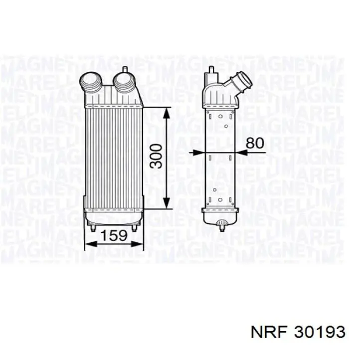 Radiador de aire de admisión 30193 NRF