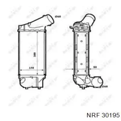 Радиатор интеркуллера NRF 30195