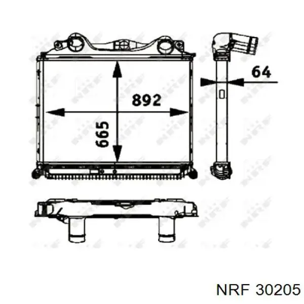 Купить 30205 NRF Интеркулер