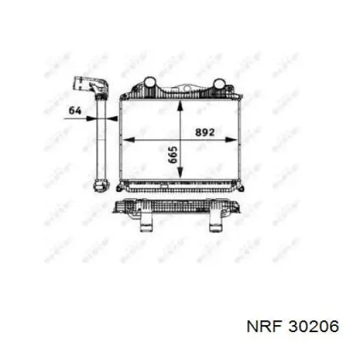 Интеркулер 30206 NRF