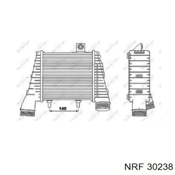 Радиатор интеркуллера NRF 30238