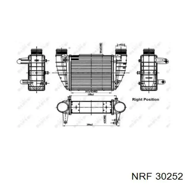 Радиатор интеркуллера NRF 30252