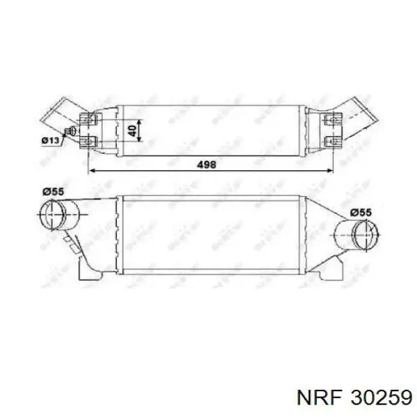 Купить 30259 NRF Интеркулер