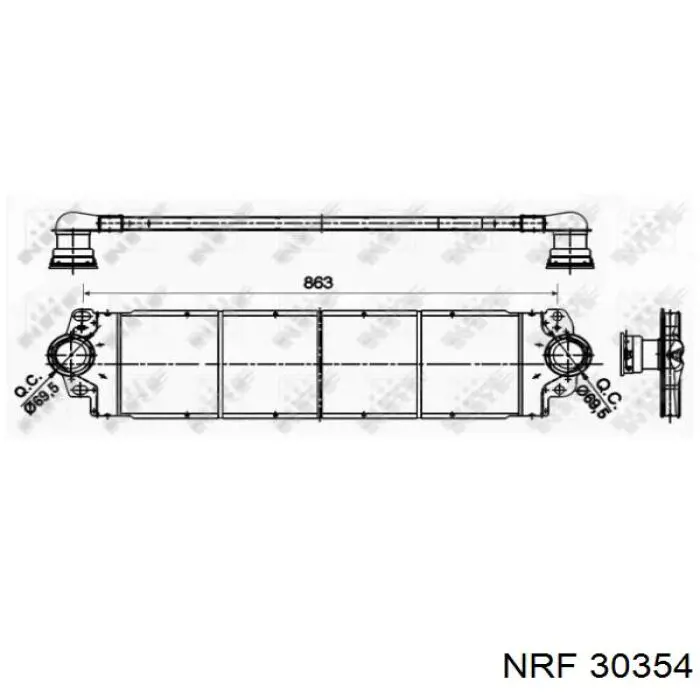 Купить 30354 NRF Интеркулер