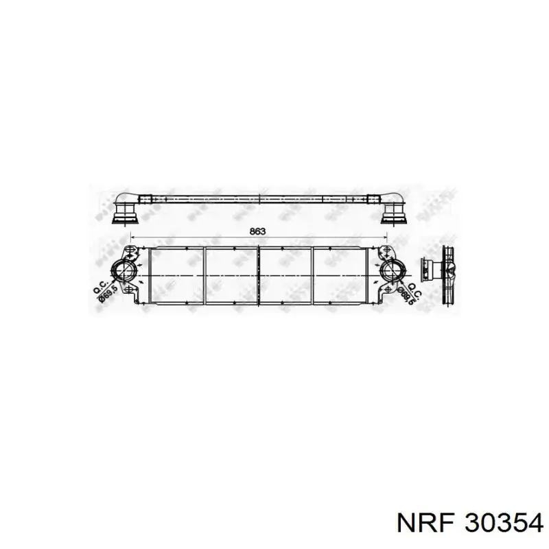 Система охлаждения наддувочного воздуха NRF 30354 цена, от 114.24 USD