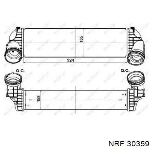 Интеркулер CI175000P Mahle Original