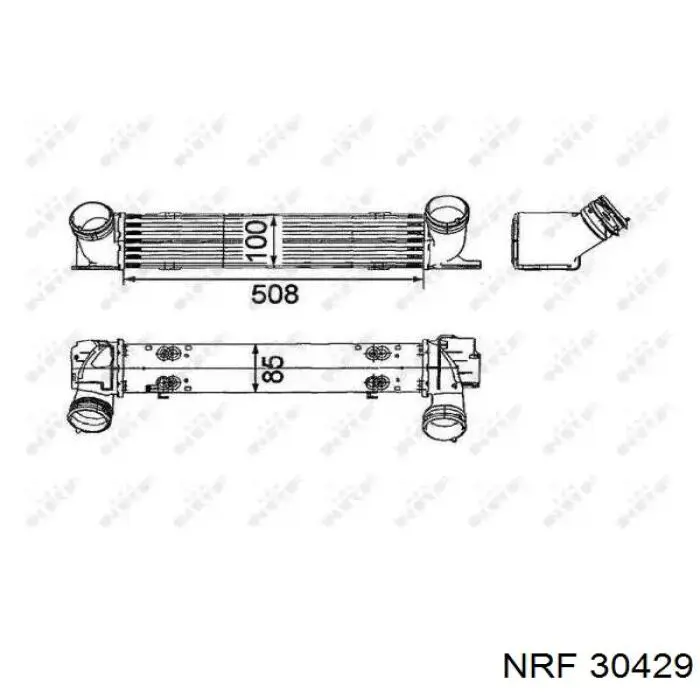 Купить 30429 NRF Интеркулер