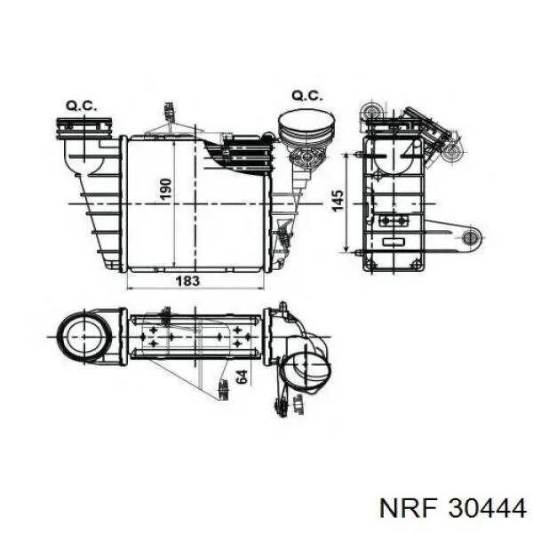Интеркулер CI60000P Mahle Original