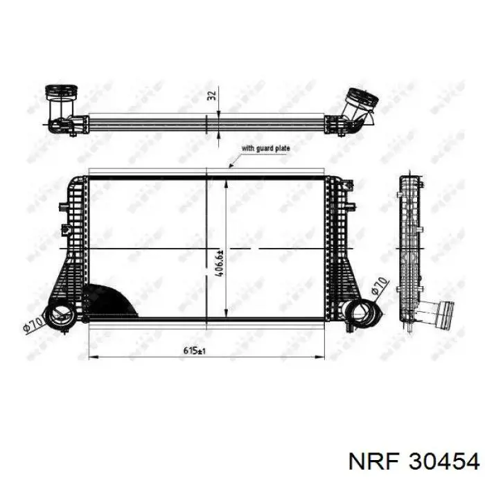 Радиатор интеркуллера NRF 30454