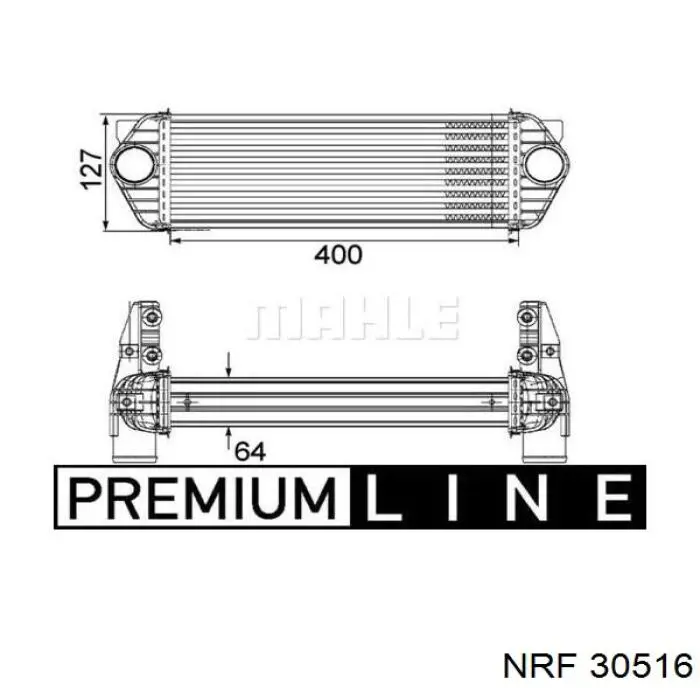 Интеркулер CI168000P Mahle Original
