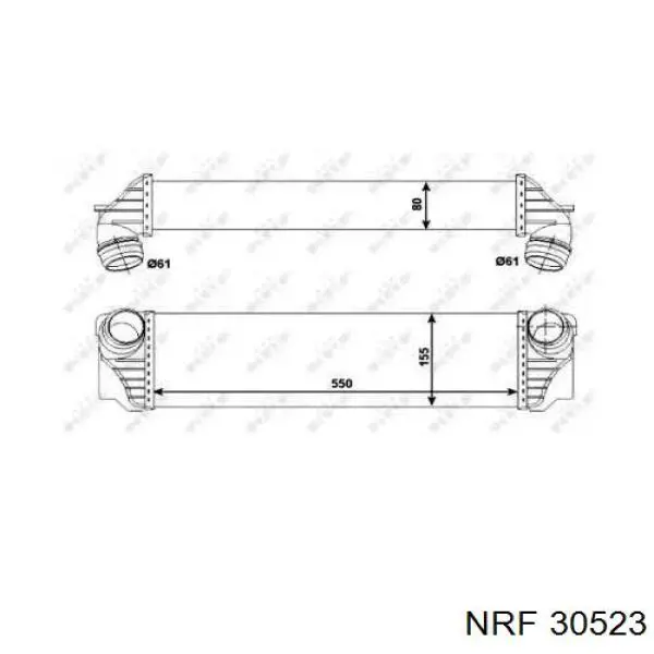 30523 NRF radiador de intercooler