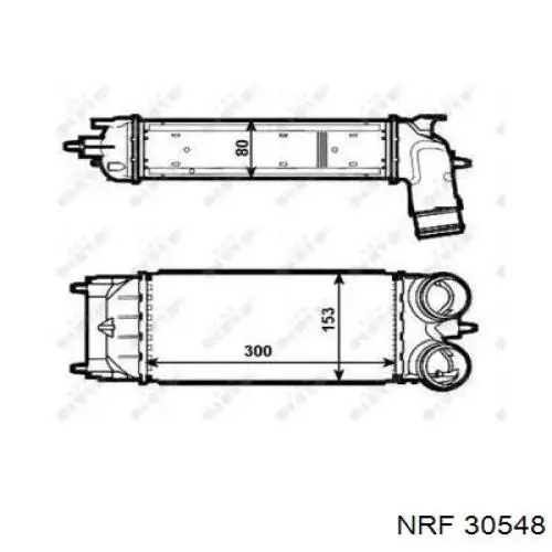 30548 NRF radiador de intercooler