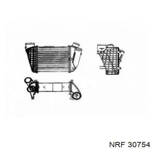 Радиатор интеркуллера NRF 30754