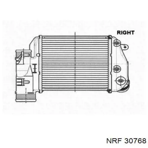 Радиатор интеркуллера NRF 30768